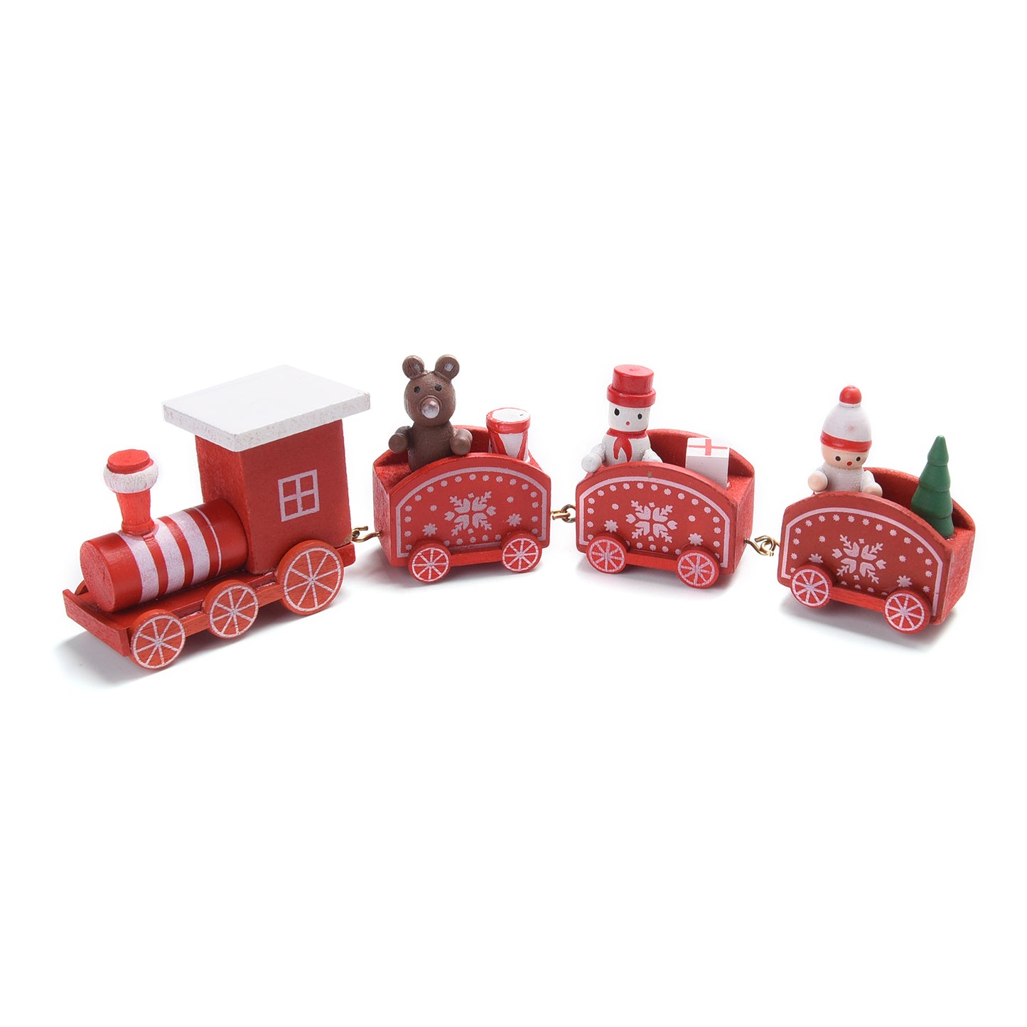 Handmade Wooden Train Christmas Ornaments
