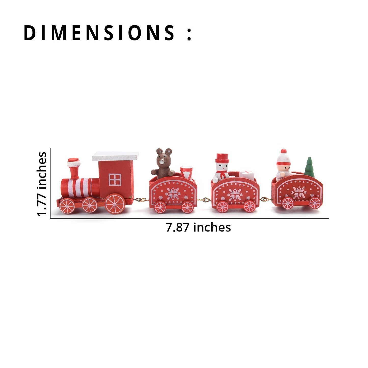 Handmade Wooden Train Christmas Ornaments