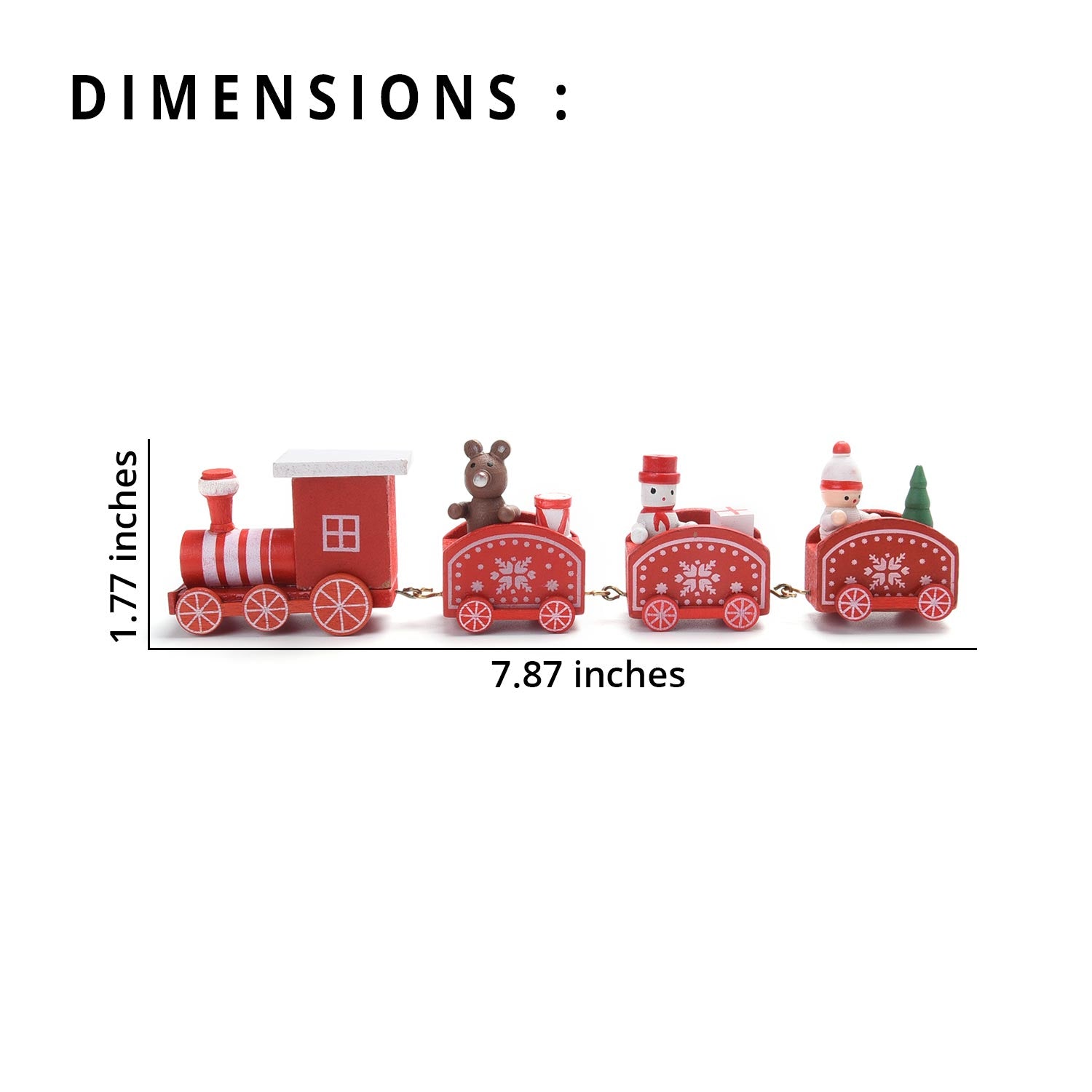 Handmade Wooden Train Christmas Ornaments