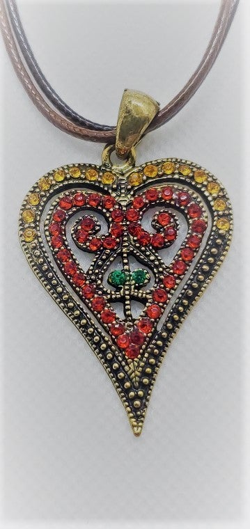 Retro Multi Colored Crystal Necklace