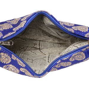 Royal Blue and Gold Potli Bag