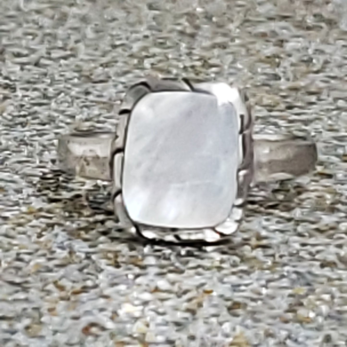 Beautiful Mother of Pearl Sterling Silver - Size 6, 7 - WHIMSICALIA