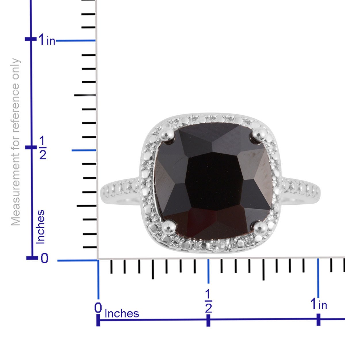 Black Quartz Sterling Silver Ring Size 6 - WHIMSICALIA