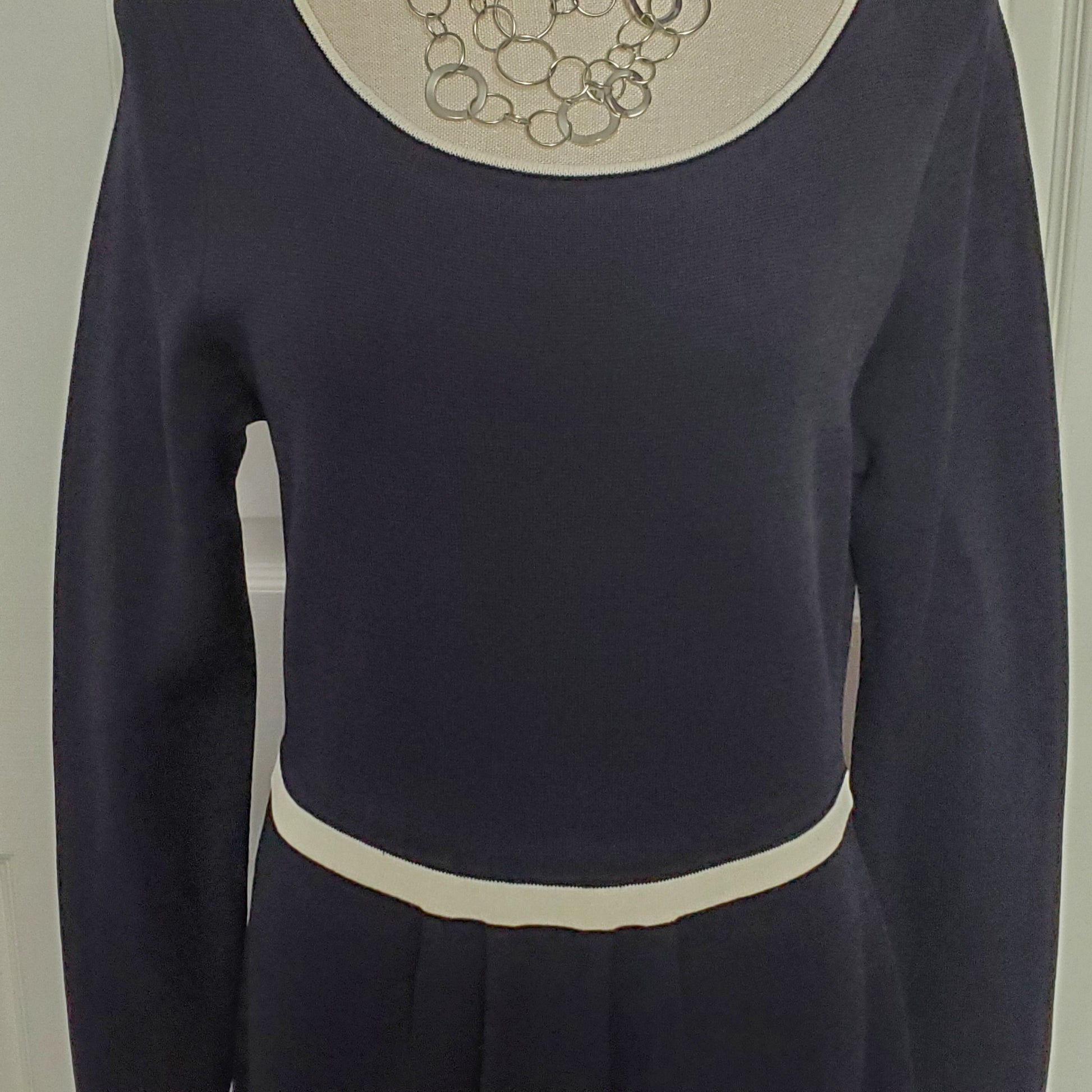 Talbots Petite Long Sleeve Navy Dress Size Small