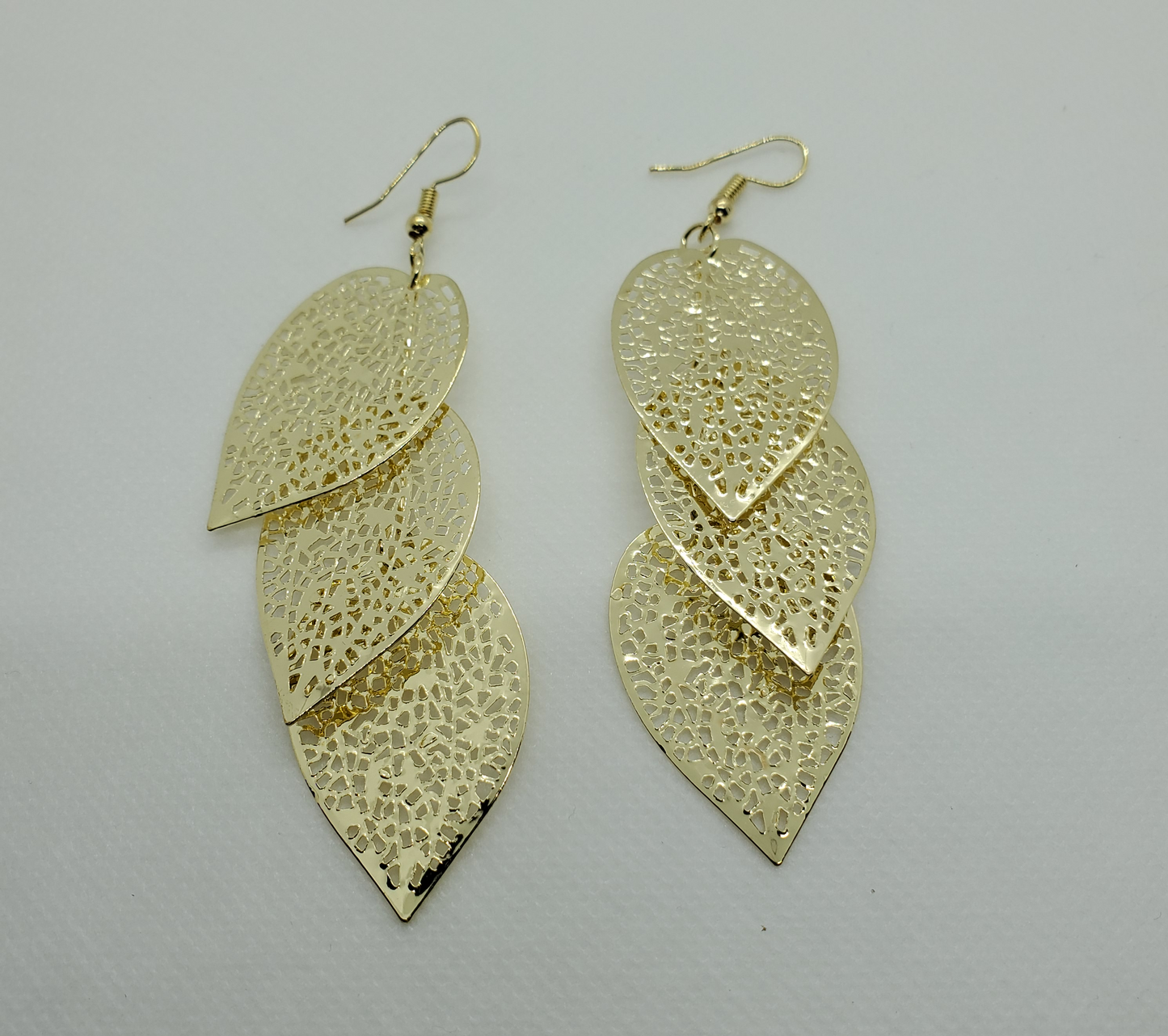 Gold Leaf Drop Earrings
