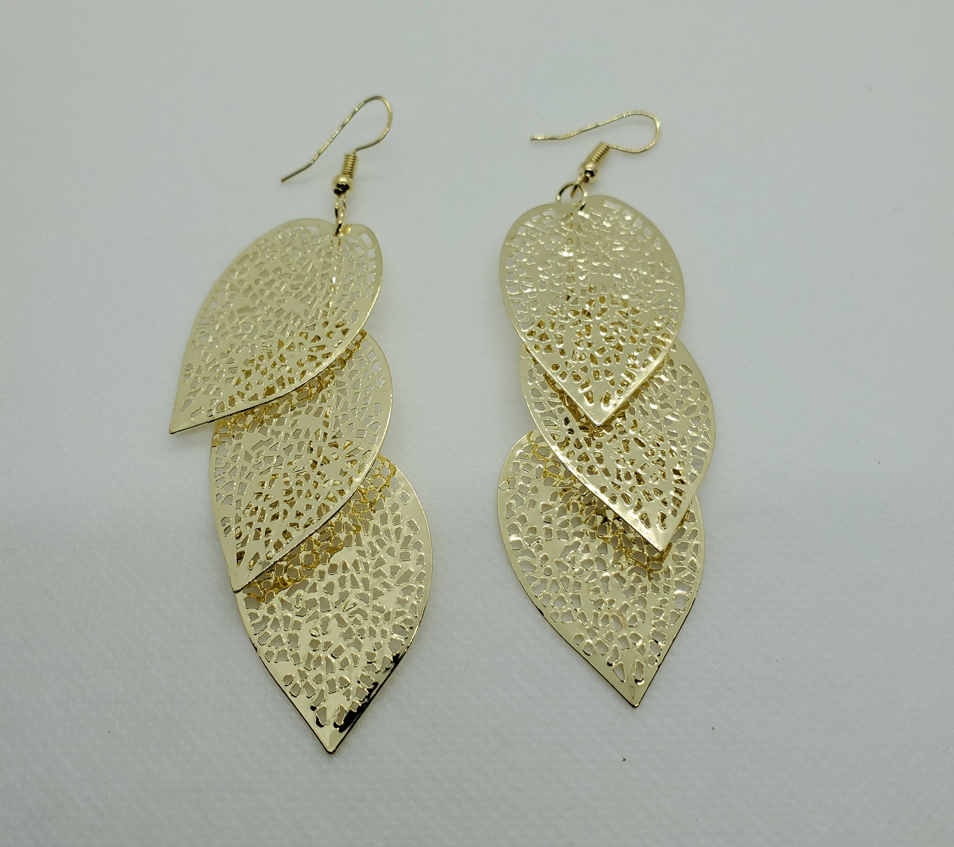 Gold Leaf Drop Earrings