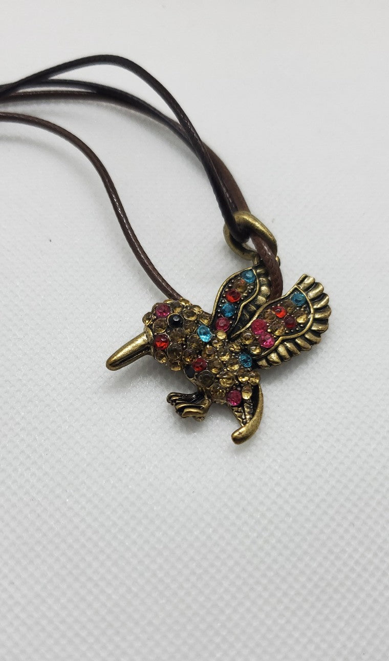 Retro Multi Colored Crystal Necklace