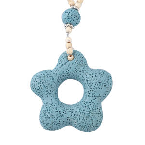 White and Blue Floral Necklace