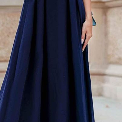 NWT Floral Lace-capped Sleeve Pleated Skirt Evening Homecoming Dress Size Medium