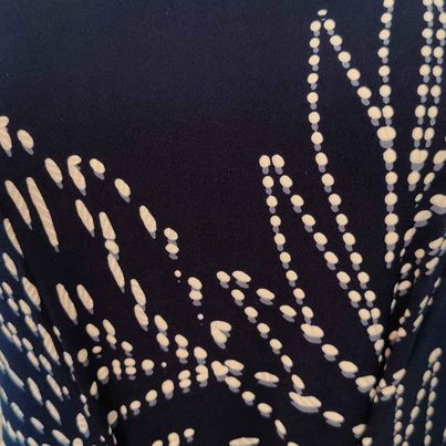 Sleeveless Textured Navy and White  Womens Dress Size 6 NWT