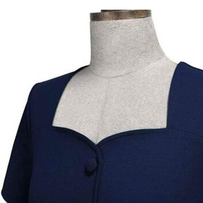 Aisize Women's 1940s Vintage Square Peplum Bodycon Cocktail Dress Size Medium