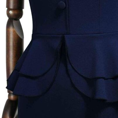 Aisize Women's 1940s Vintage Square Peplum Bodycon Cocktail Dress Size Medium