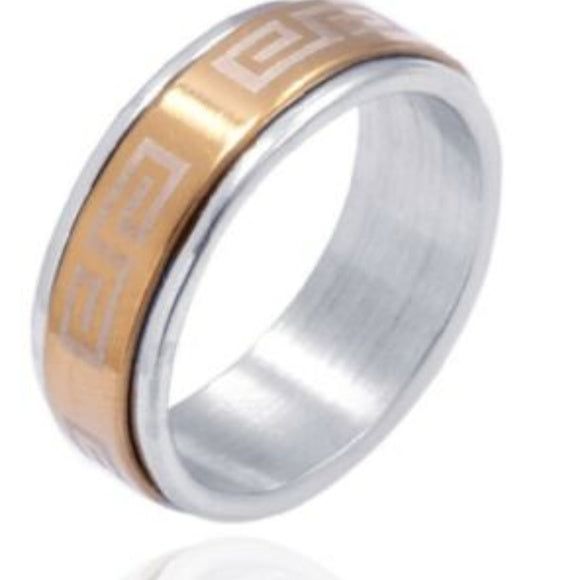 Unisex Greek Key Spinner Band - WHIMSICALIA