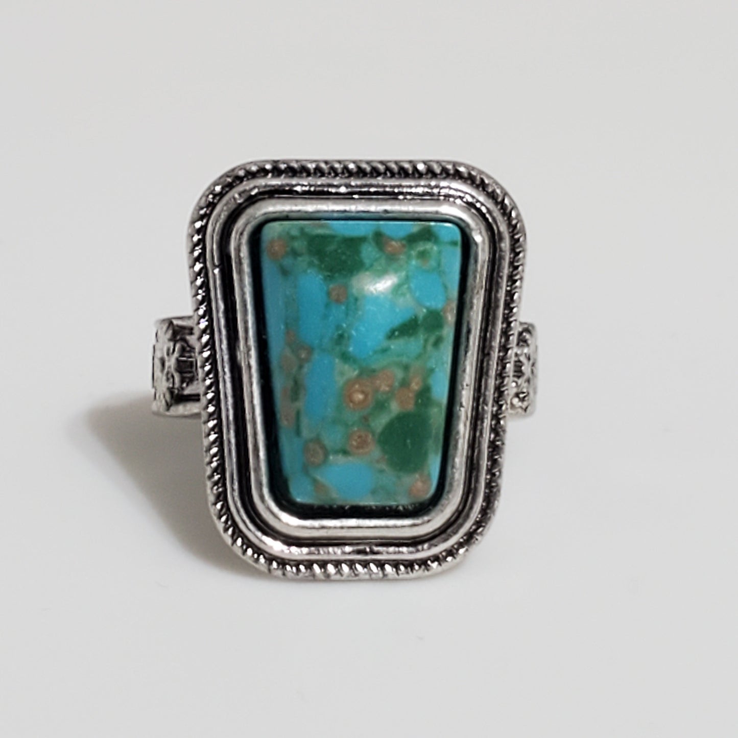 Mojave Turquoise Statement Ring in Sterling Silver - WHIMSICALIA