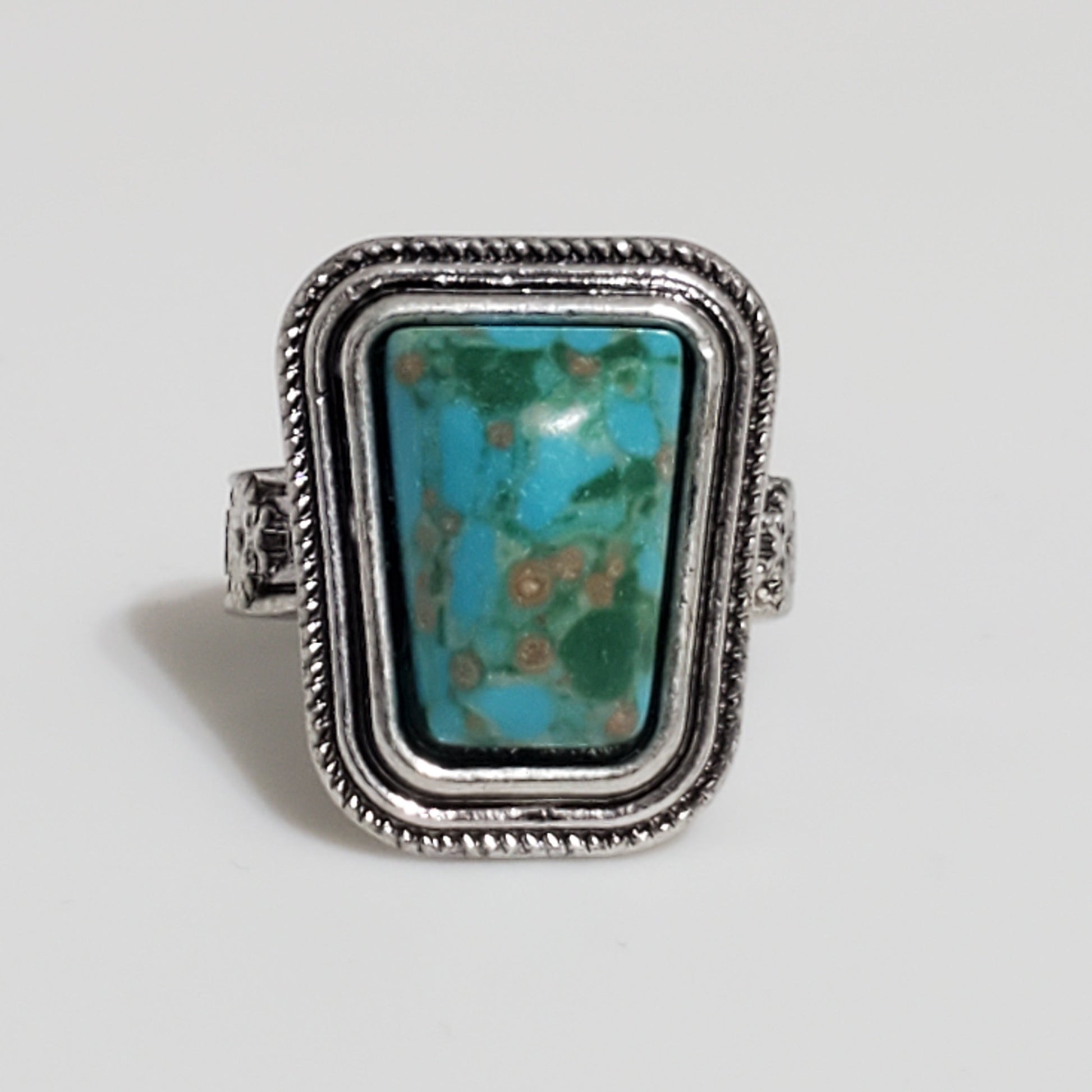 Mojave Turquoise Statement Ring in Sterling Silver - WHIMSICALIA