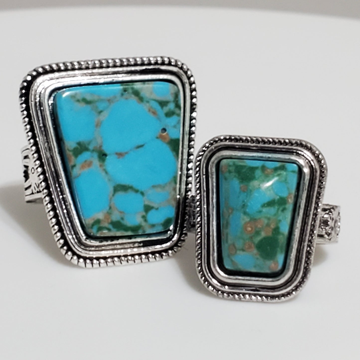 Mojave Turquoise Statement Ring in Sterling Silver - WHIMSICALIA