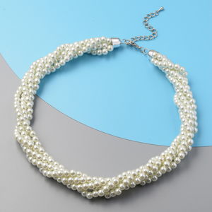 Braided Pearl Strand Necklace