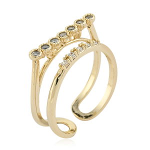 Adjustable Gold Diamond Ring