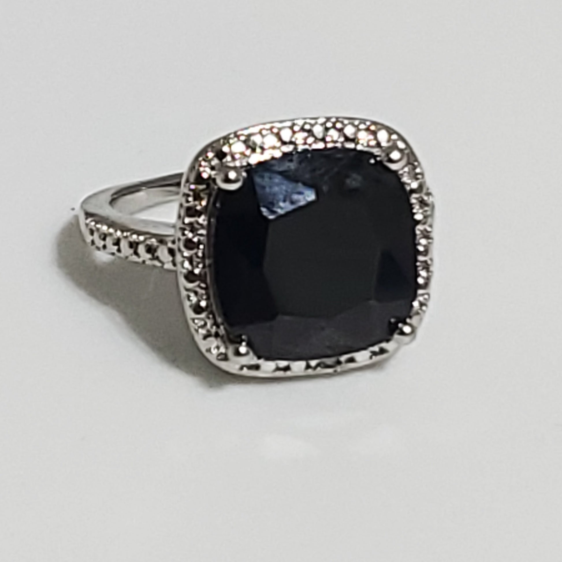 Silver Sapphire Ring Size 6 - WHIMSICALIA