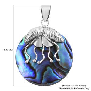Sterling Silver Abalone Shell Pendant - WHIMSICALIA