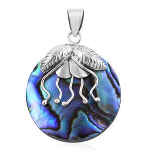 Sterling Silver Abalone Shell Pendant - WHIMSICALIA