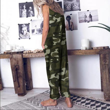 Load image into Gallery viewer, Fashion Women&#39;s Camouflage Suspenders Jumpsuit
