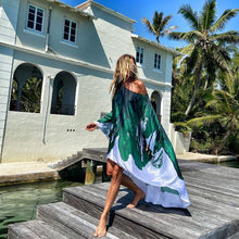 Load image into Gallery viewer, Flowing Print Beach Swimsuit Coverup
