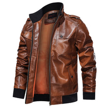 Load image into Gallery viewer, Men s Autumn And Winter Leather Jacket Motorcycle Jacket
