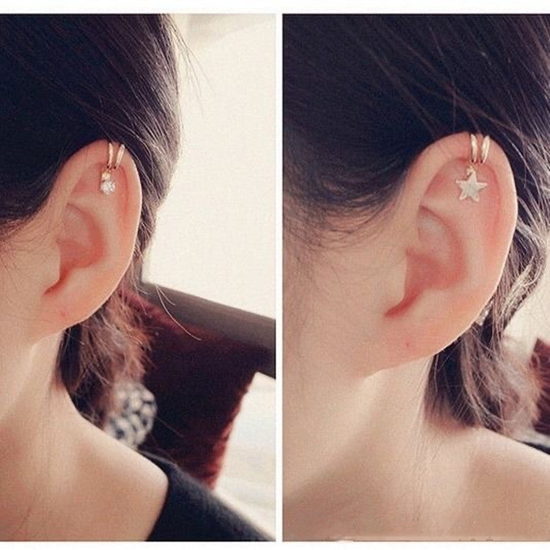 Fashion Jewelry Pearl Stud U-Shaped Clip Without Ear Hole And Ear Bone Clip Female