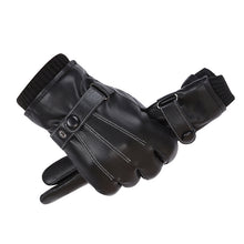 Load image into Gallery viewer, Men s PU Autumn and Winter Touch Screen Gloves
