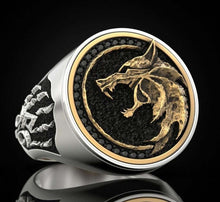 Load image into Gallery viewer, Viking Warrior Vintage Two Tone Men s Ring
