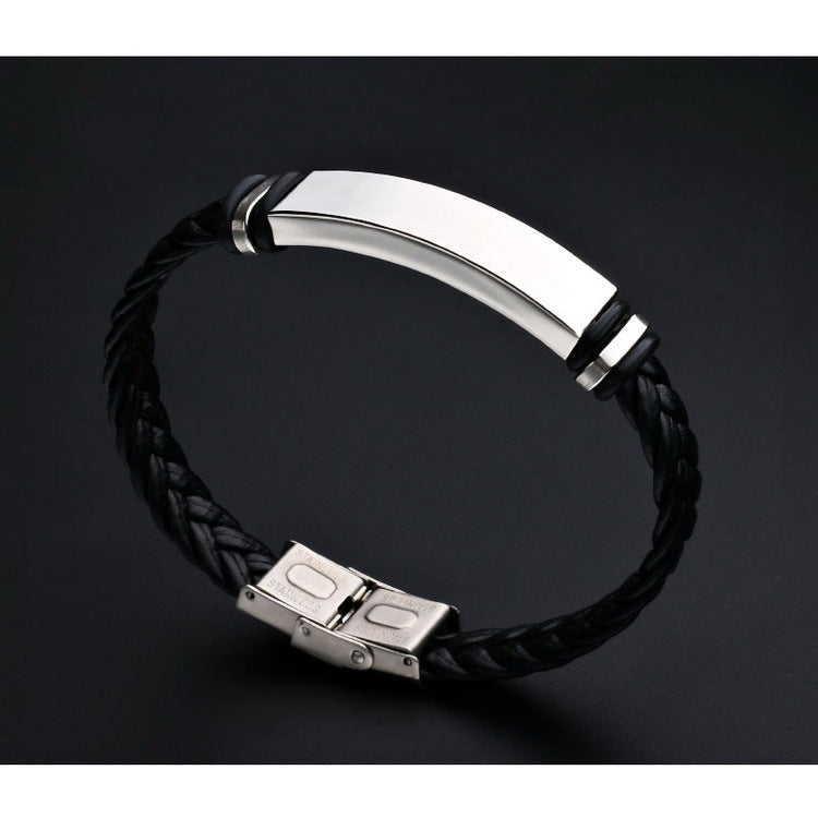 Personalized Jewelry Custom Bracelet for Women Men PU Leather Bracelet