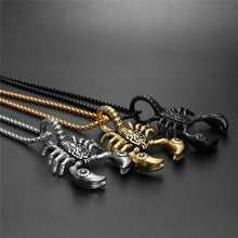 Load image into Gallery viewer, Scorpion Pendant Necklace 316L Stainless Steel Men Chain Necklace Fashion Men Jewelry

