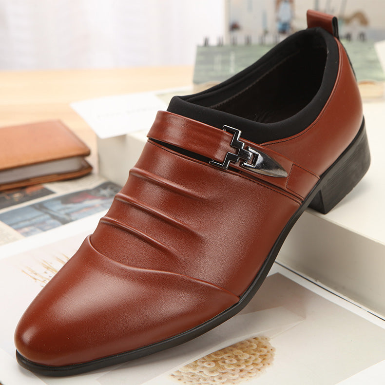 Korean Version Black Wedding Shoes Popular Men''s Shoes Pointed