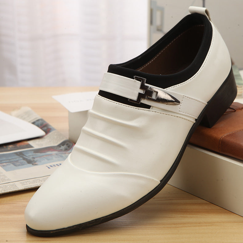 Korean Version Black Wedding Shoes Popular Men''s Shoes Pointed