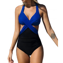Load image into Gallery viewer, Cross Midriff Outfit Sexy Swimsuit Women
