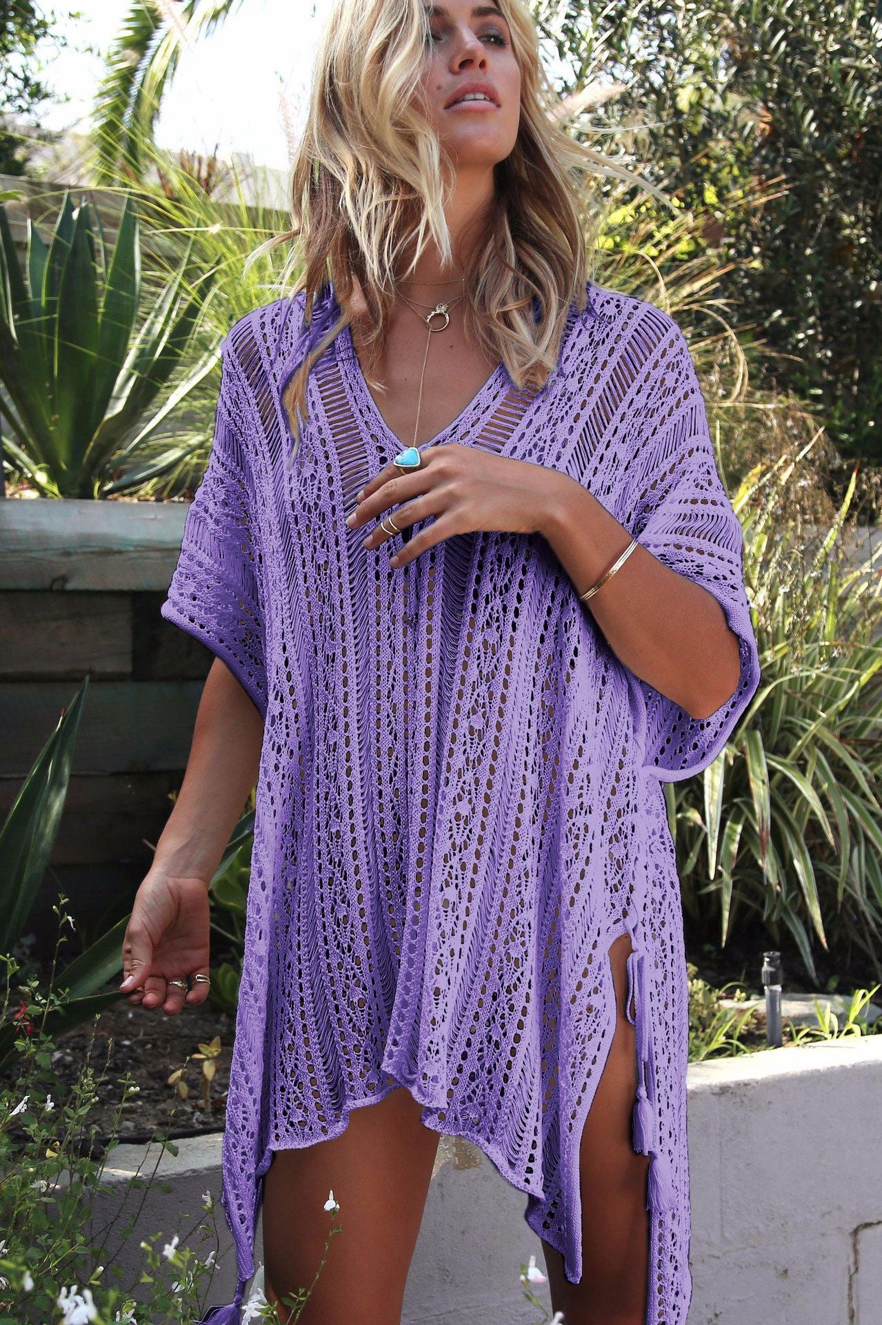 Crochet Knit Loose Swimsuit Coverup Beachwear