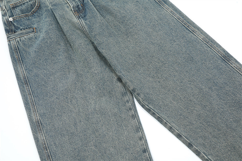 Distressed Washed Loose Jeans For Men