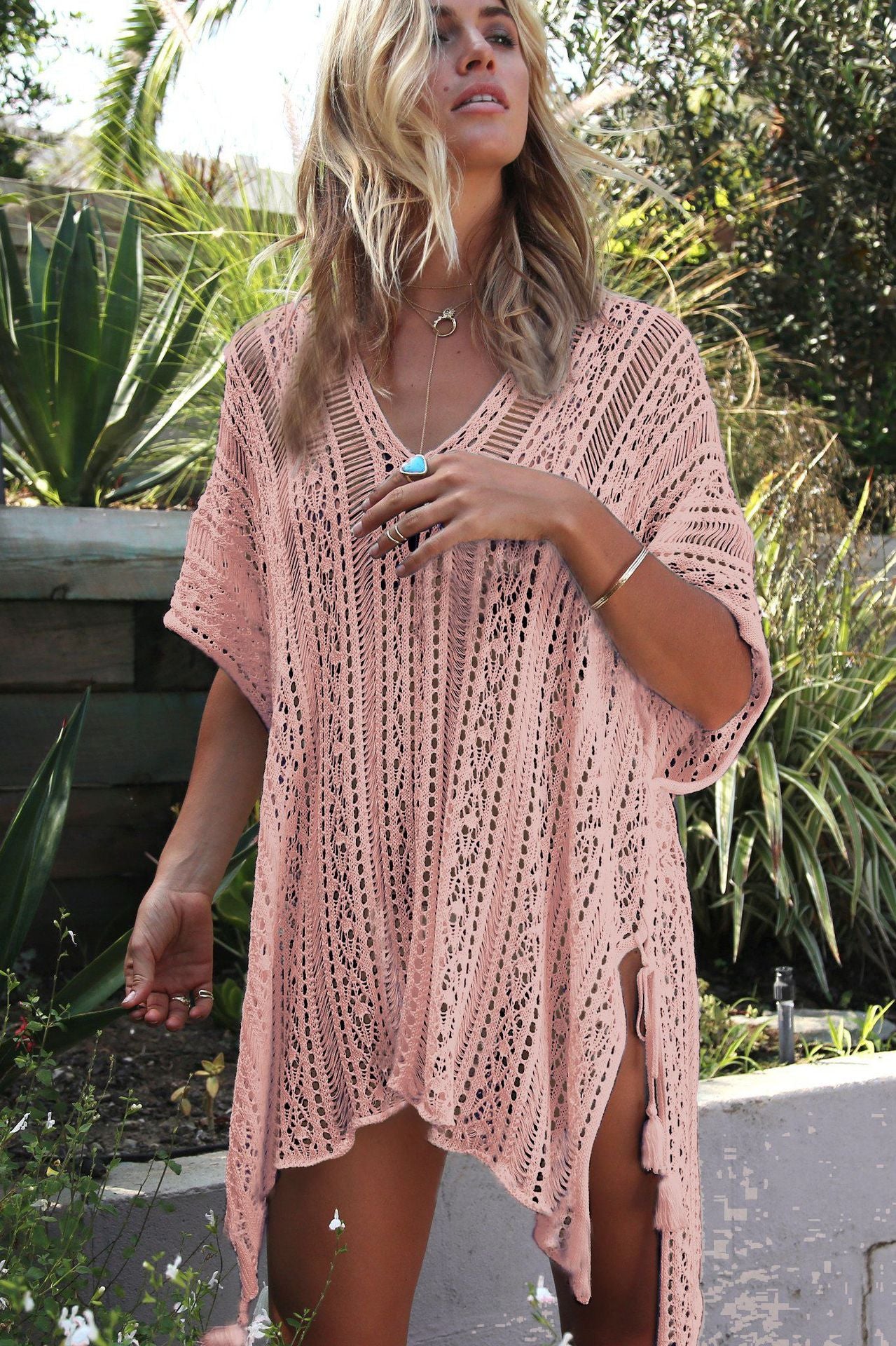 Crochet Knit Loose Swimsuit Coverup Beachwear