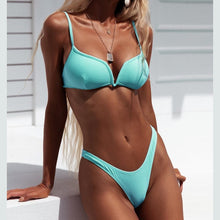 Load image into Gallery viewer, Thong bikini women&#39;s swimsuit
