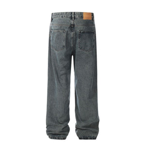 Distressed Washed Loose Jeans For Men