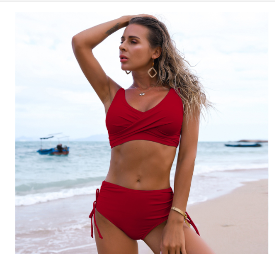 Twist Bikini Women High Waist Swimsuit Summer Beach Clothes