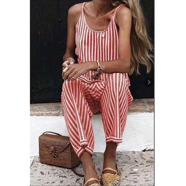 Spring casual street style jumpsuit