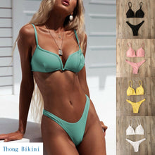 Load image into Gallery viewer, Thong bikini women&#39;s swimsuit
