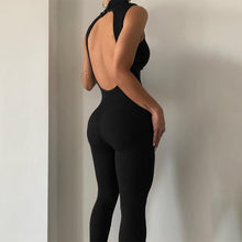 Load image into Gallery viewer, Sleeveless High-necked Yoga Bodycon Jumpsuit
