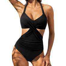 Load image into Gallery viewer, Cross Midriff Outfit Sexy Swimsuit Women
