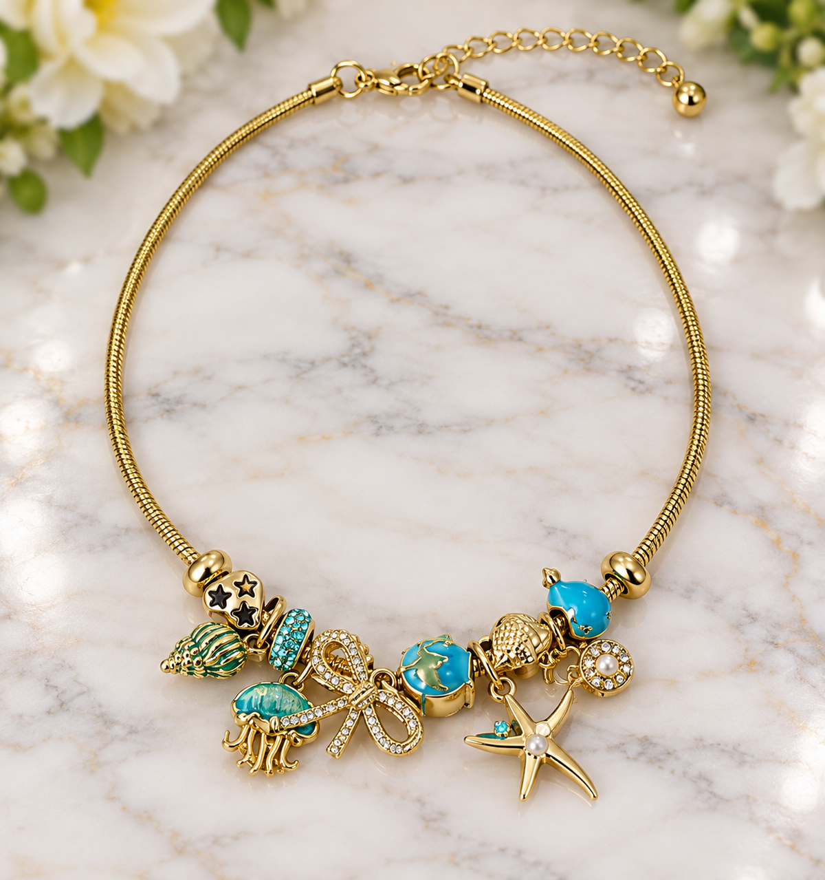 Ocean Sea Life Charm Necklace Pendant Beach Jewelry