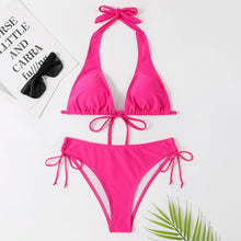 Load image into Gallery viewer, New Style Swimwear Strap Style Bikini Solid Color Swimwear
