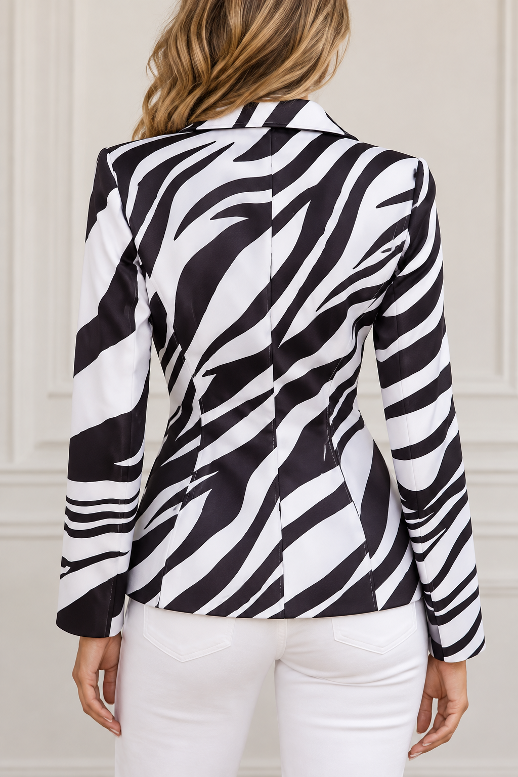 Zebra Print Ladies Jacket Size Small