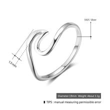 Load image into Gallery viewer, JewelOra 925 Sterling Silver Rings for Women Simple Female Finger Ring Wedding Bands Fine Jewelry Accessories
